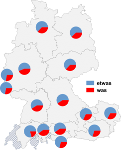 Relative Auftretenshäufigkeit von etwas / was innerhalb der einzelnen Areale