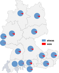 Relative Auftretenshäufigkeit von etwas / was innerhalb der einzelnen Areale
